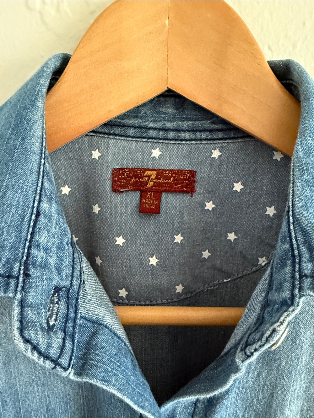 7 For All Mankind Light Blue Denim Button-Down Mini Dress - Picture 2 of 14